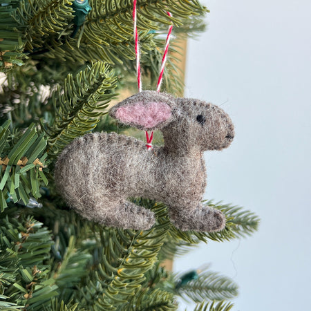 Bunny Ornament, Felt Wool