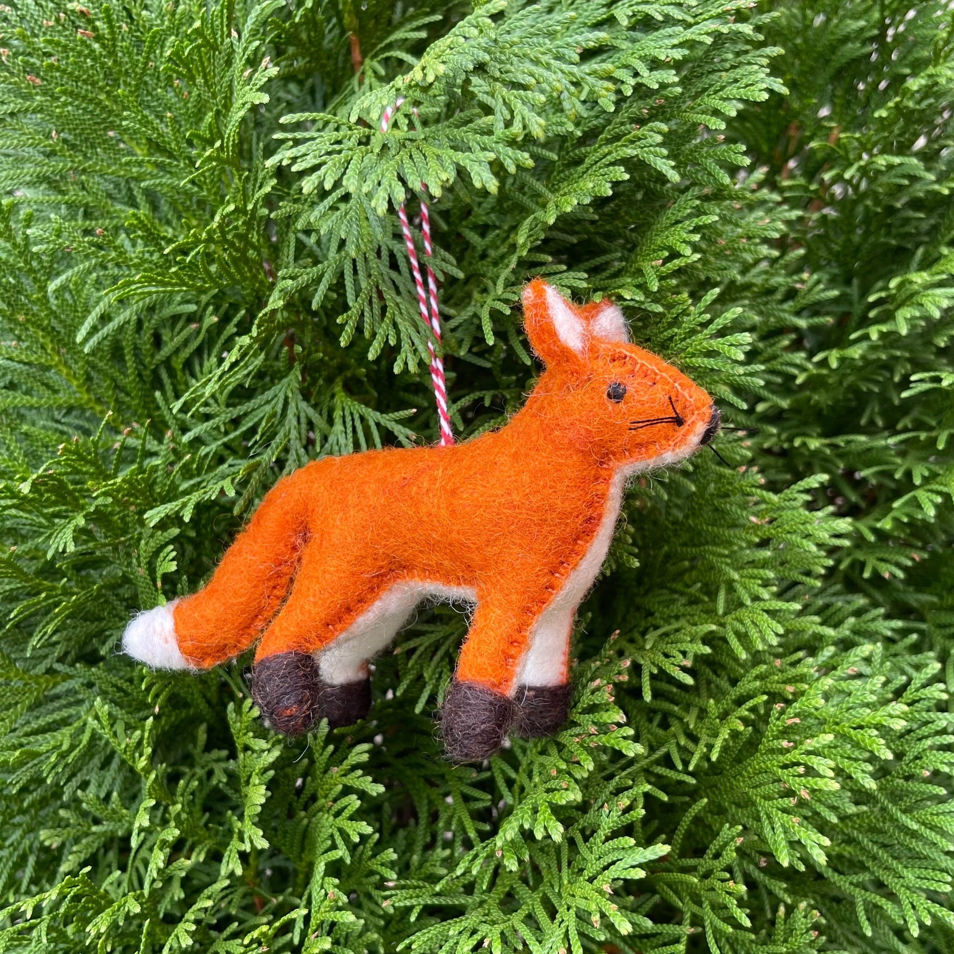 Fox Ornament, Felt Wool