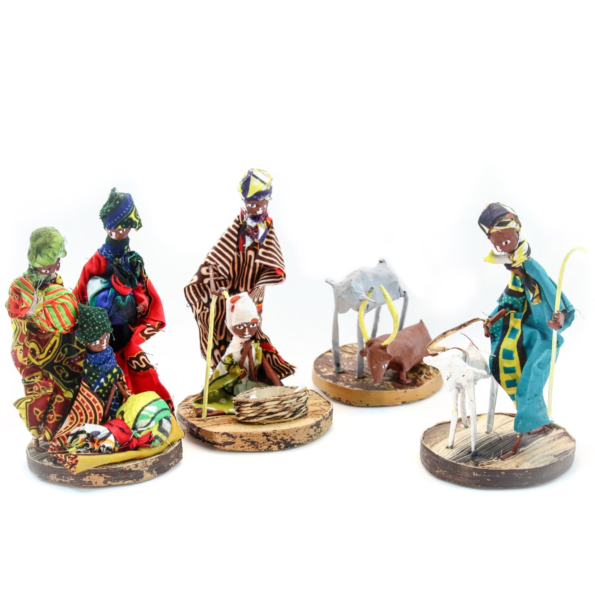 African Figurine Nativity Set Handmade Fair Trade