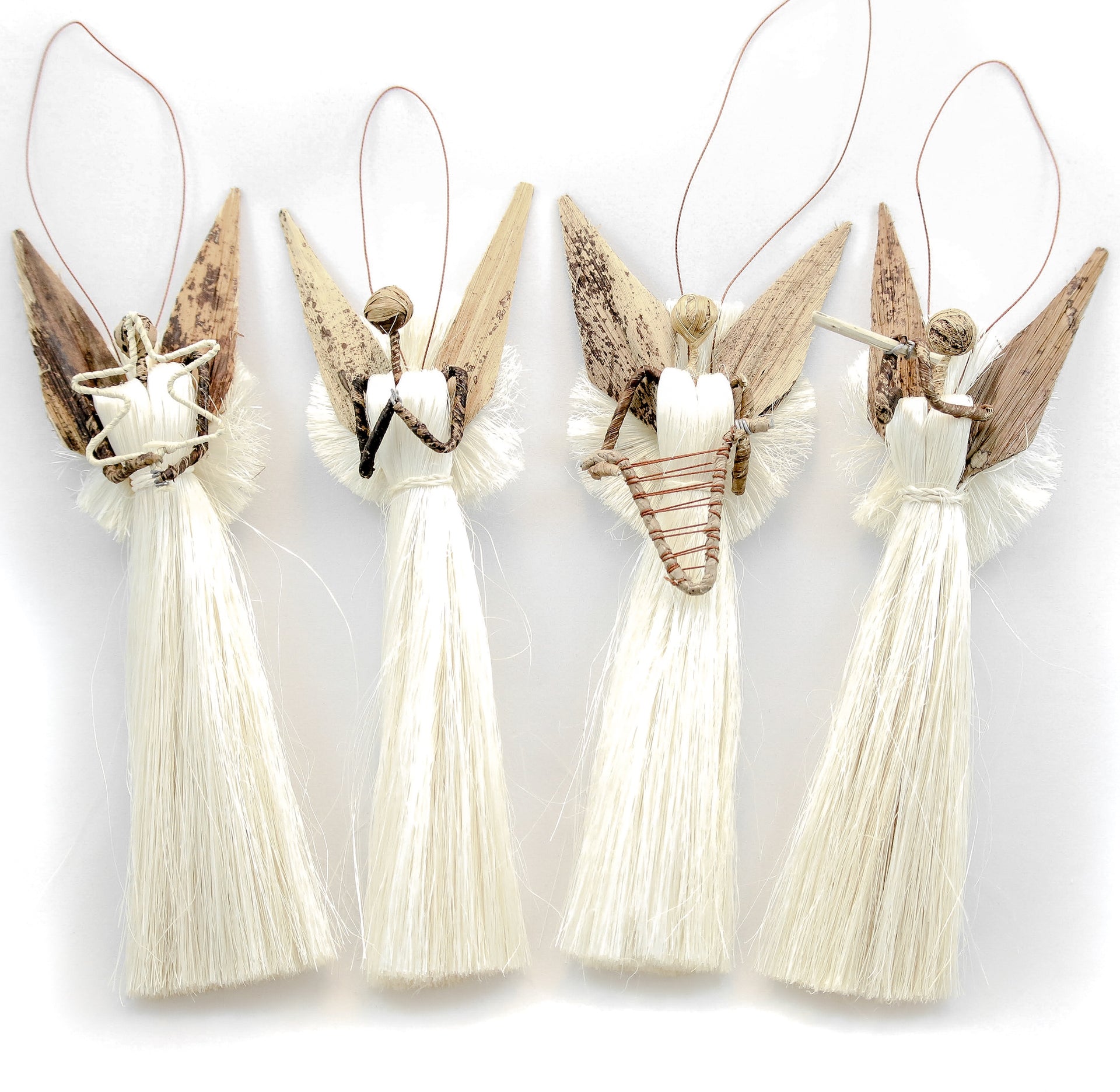 Natural Angel Ornament Set handmade in Africa by Ornaments 4 Orphans