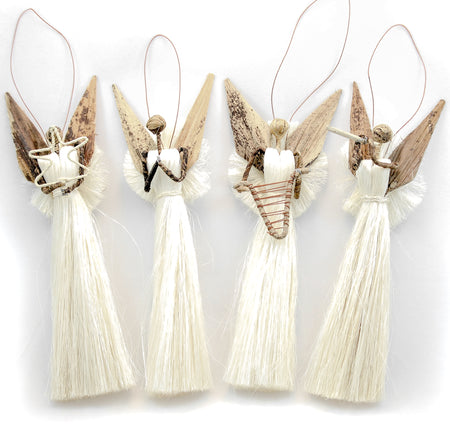 Natural Angel Ornament Set handmade in Africa by Ornaments 4 Orphans
