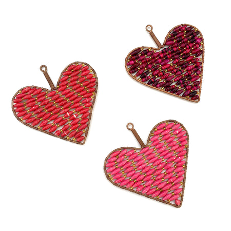 Valentine's Heart Paper Bead Ornament