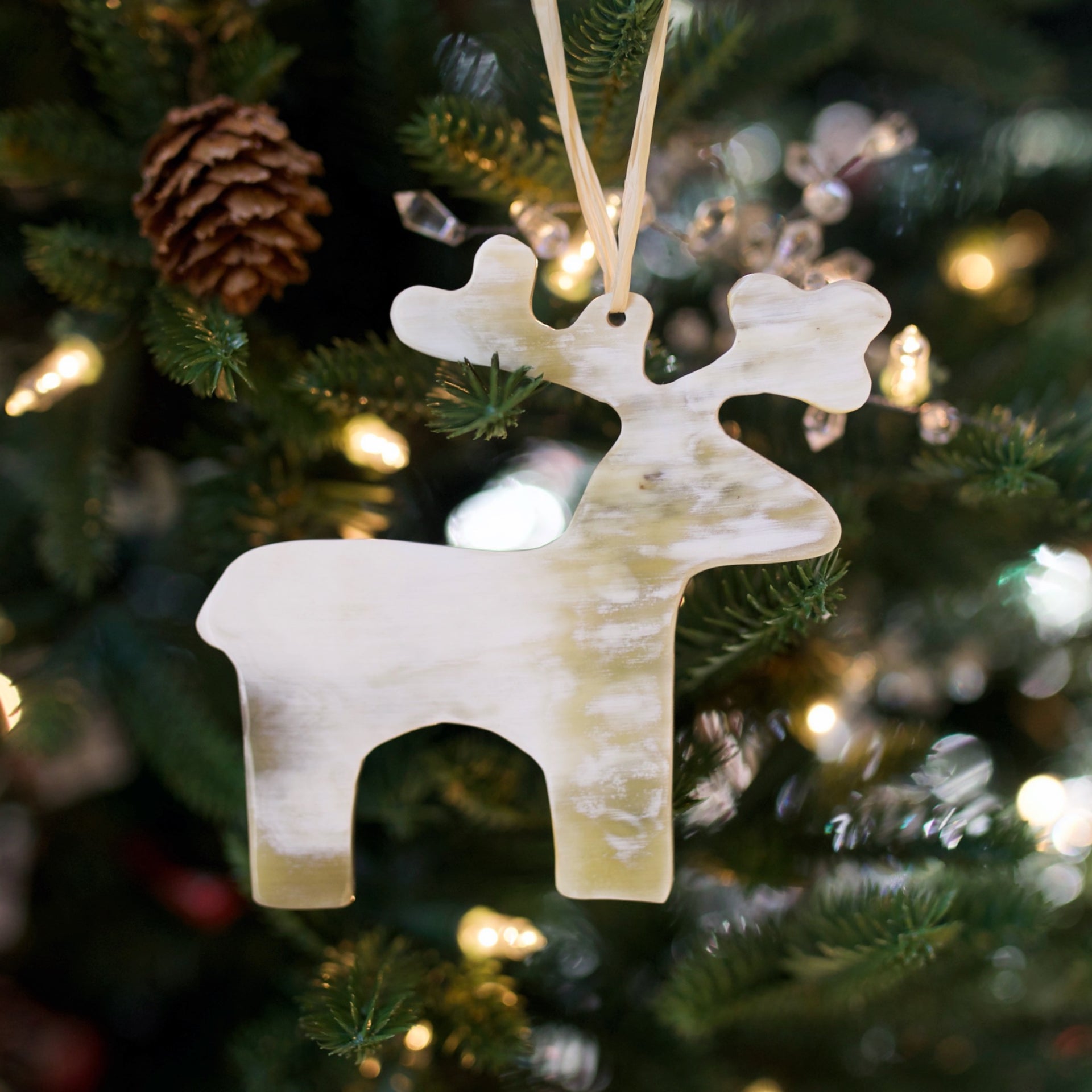 Deer Ornament, Cow Horn