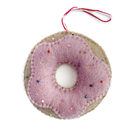 Donut Ornament, Felt Wool