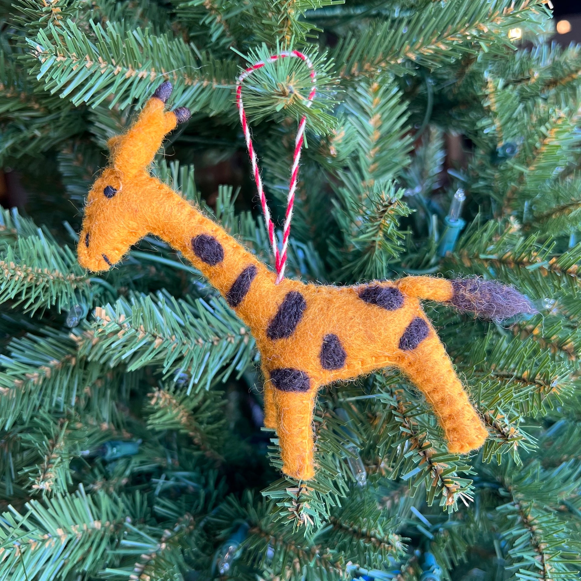 Giraffe Ornament, Felt Wool