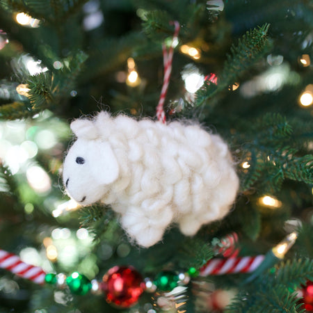 Sheep Ornament, Felt Wool