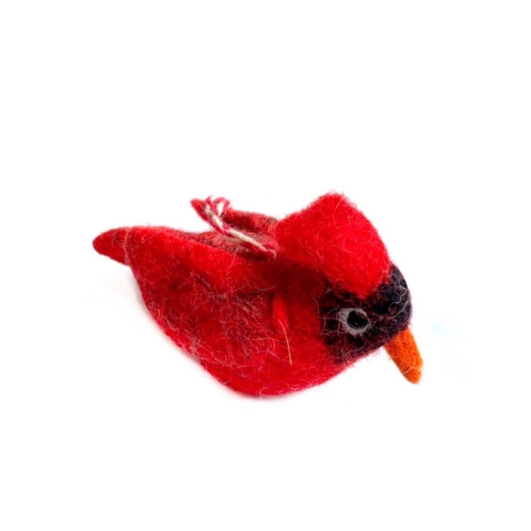 Cardinal Christmas Ornament Felted Wool Fair Trade