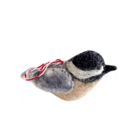 Black Capped Chickadee Christmas Ornament Felt Handmade