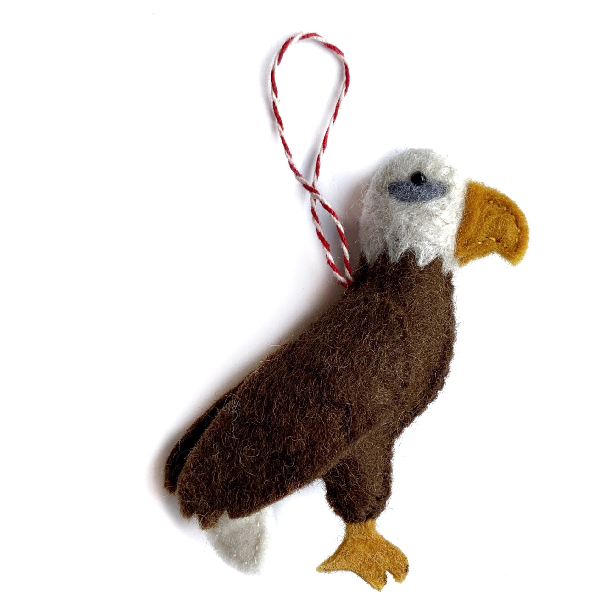 Bald Eagle Christmas Ornament Fair Trade Felt Wool