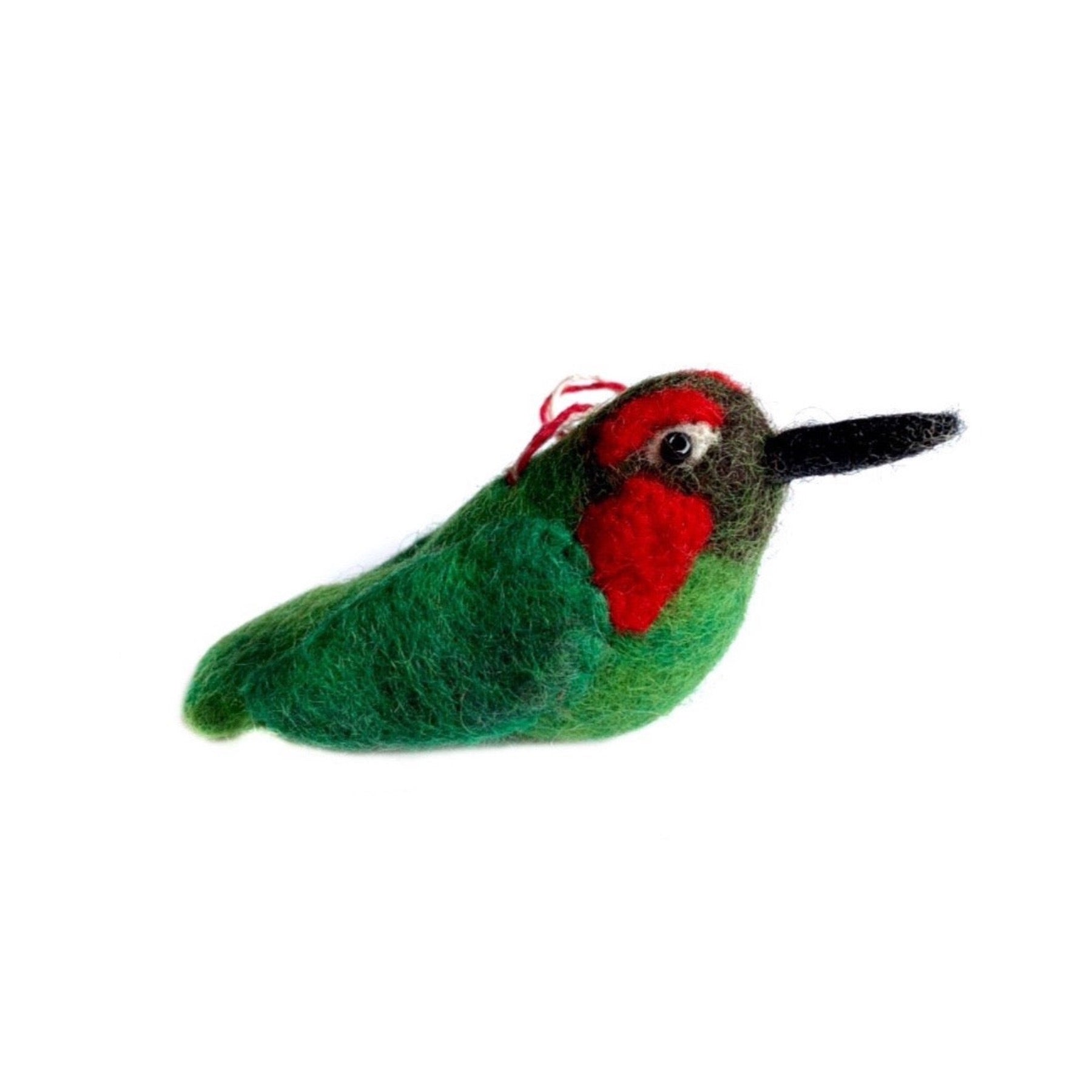 Hummingbird Christmas Ornament Felt Wool Fair Trade