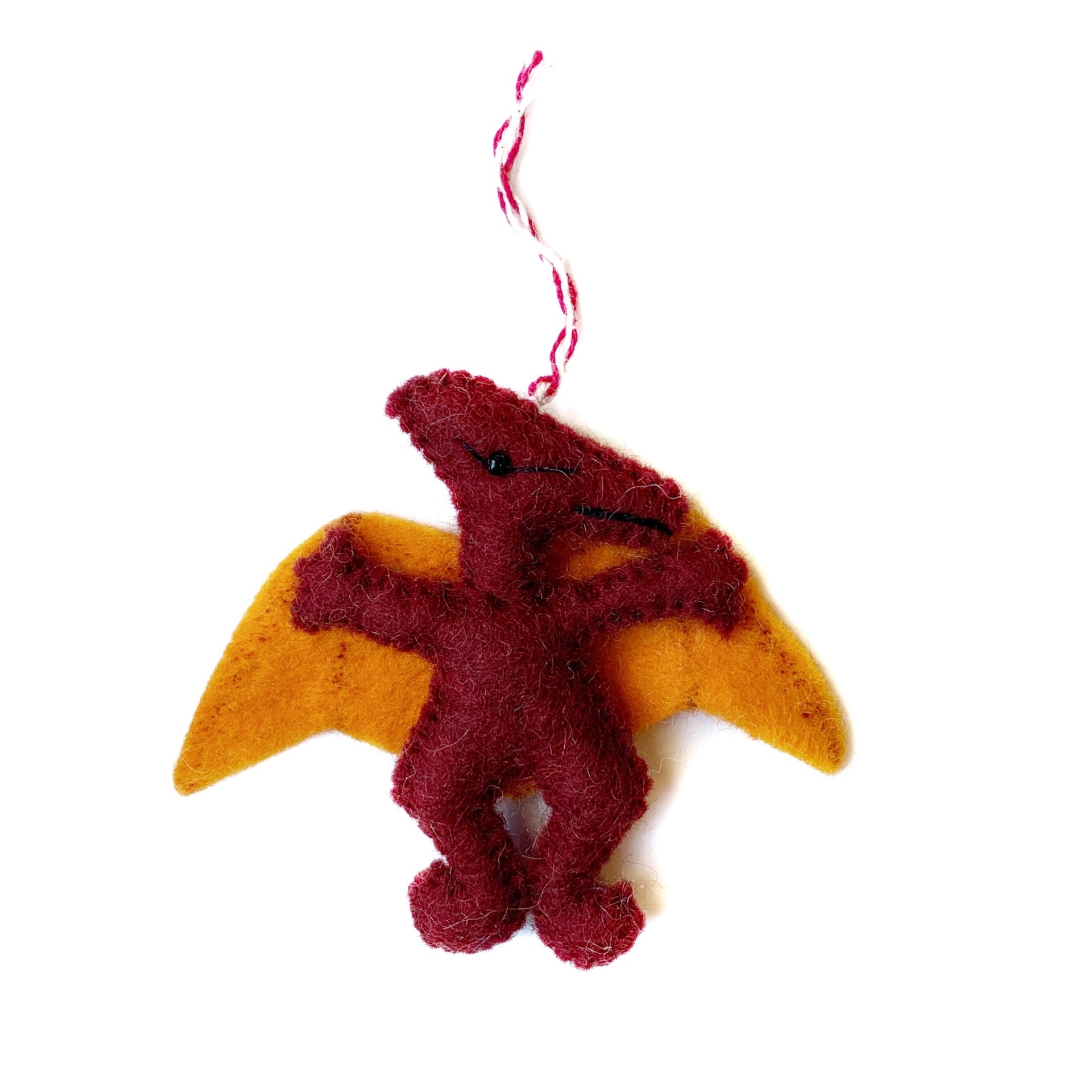 Pteranodon Dinosaur Christmas Ornament Fair Trade Felt Handmade