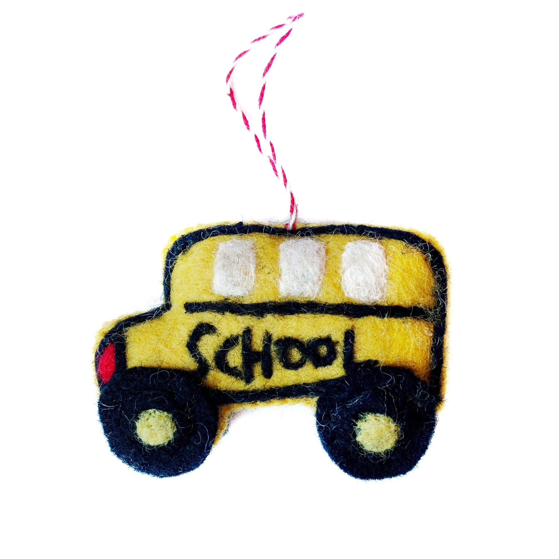 Yellow School Bus Christmas Ornament Handmade