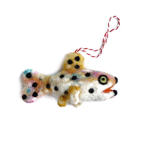 Trout Fish Ornament Felt Wool Fair Trade