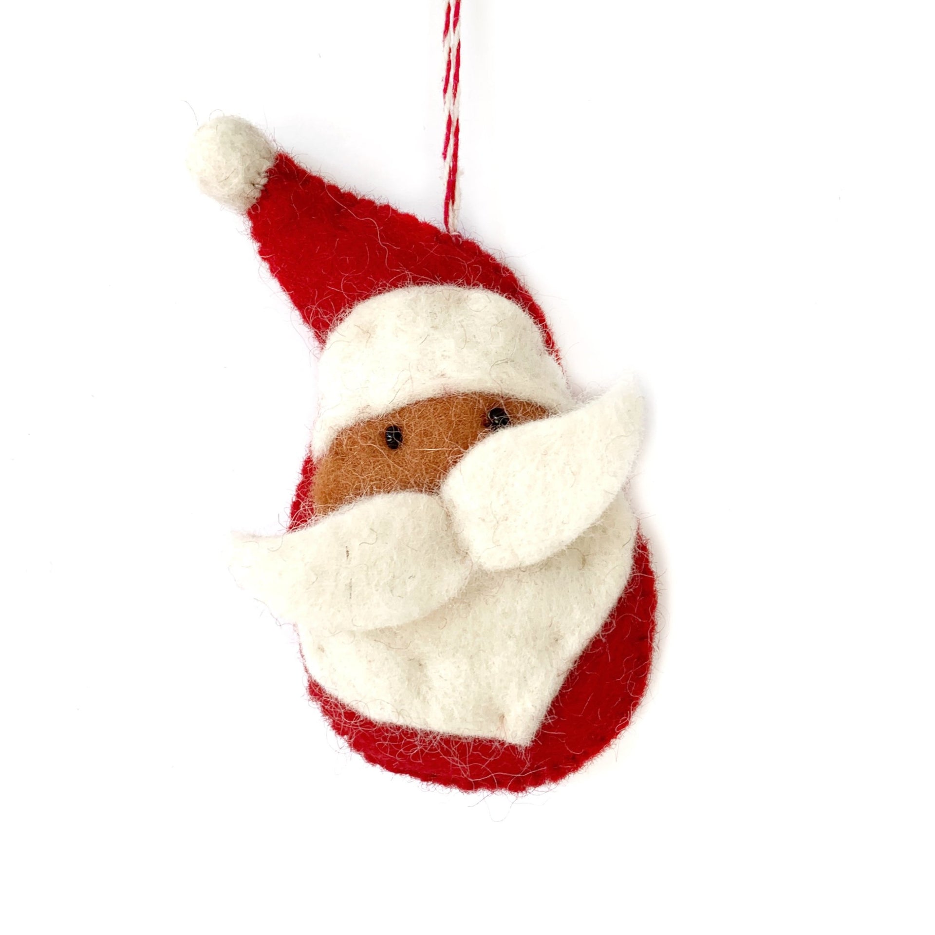 Felted Wool Santa Ornament Fair Trade 