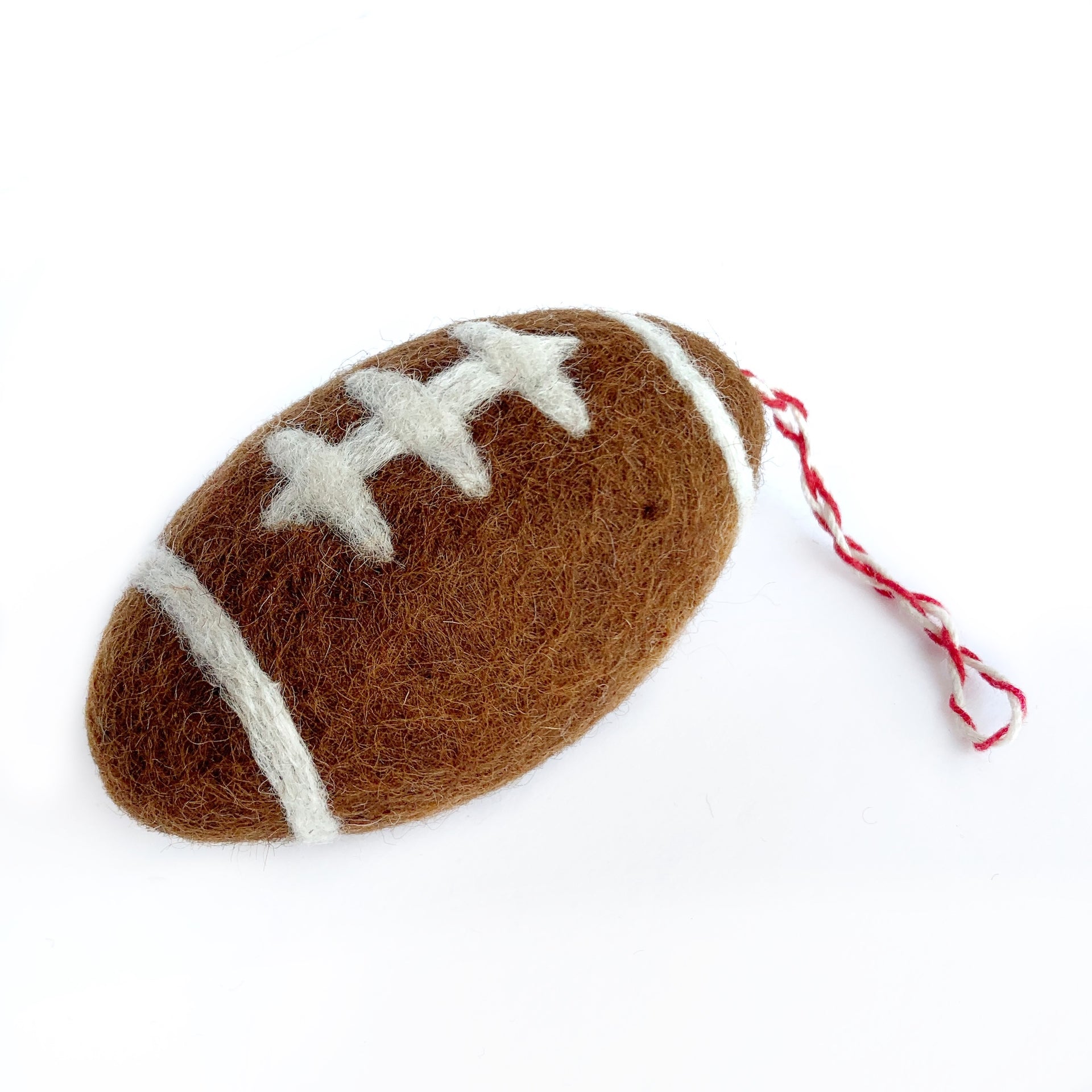 Football Ornament, Felt Wool