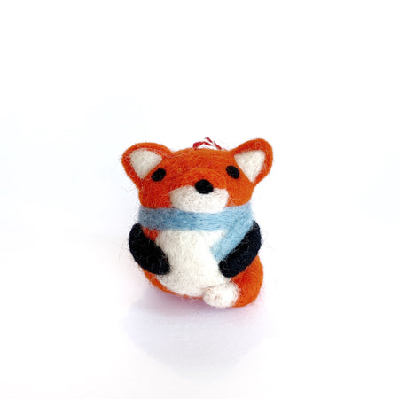 Fox Ornament, Tufted Wool