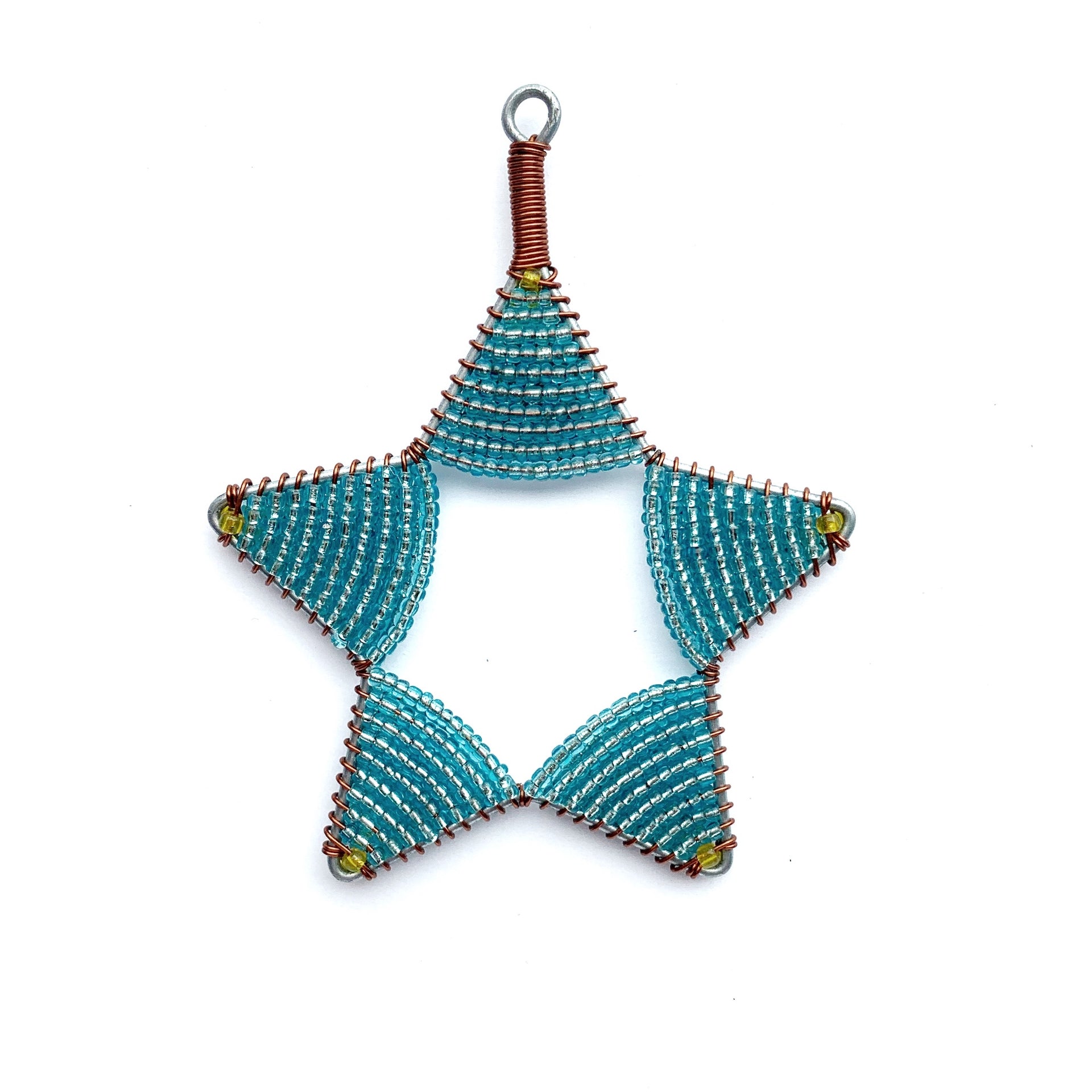 Glass Bead Star Ornament (Assorted Colors)