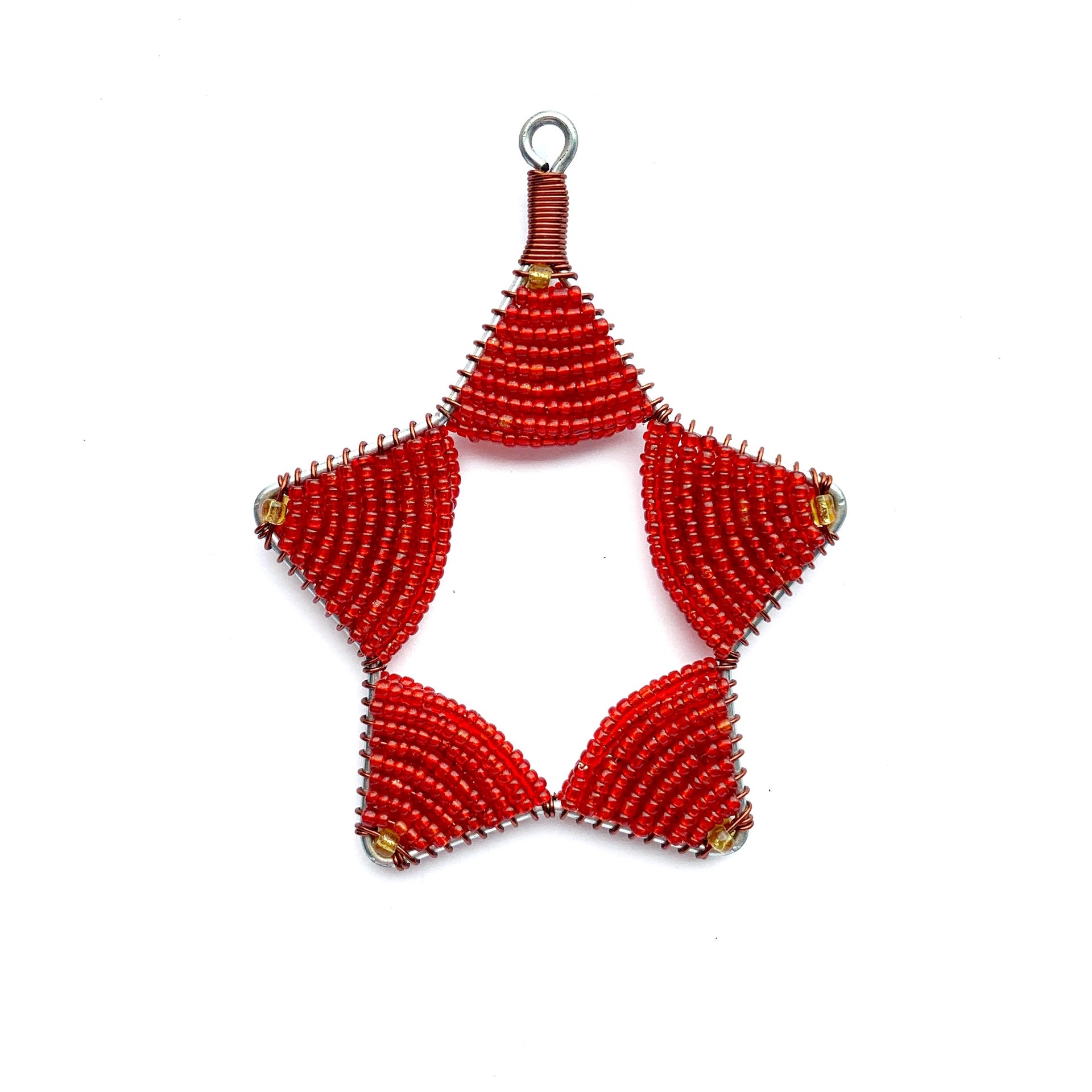 Glass Bead Star Ornament (Assorted Colors)