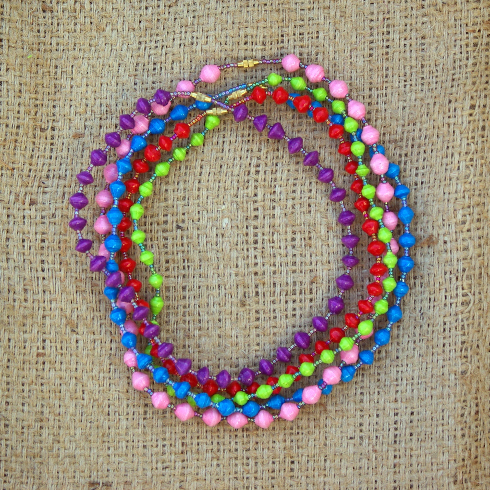 Child's Paper Bead Necklace