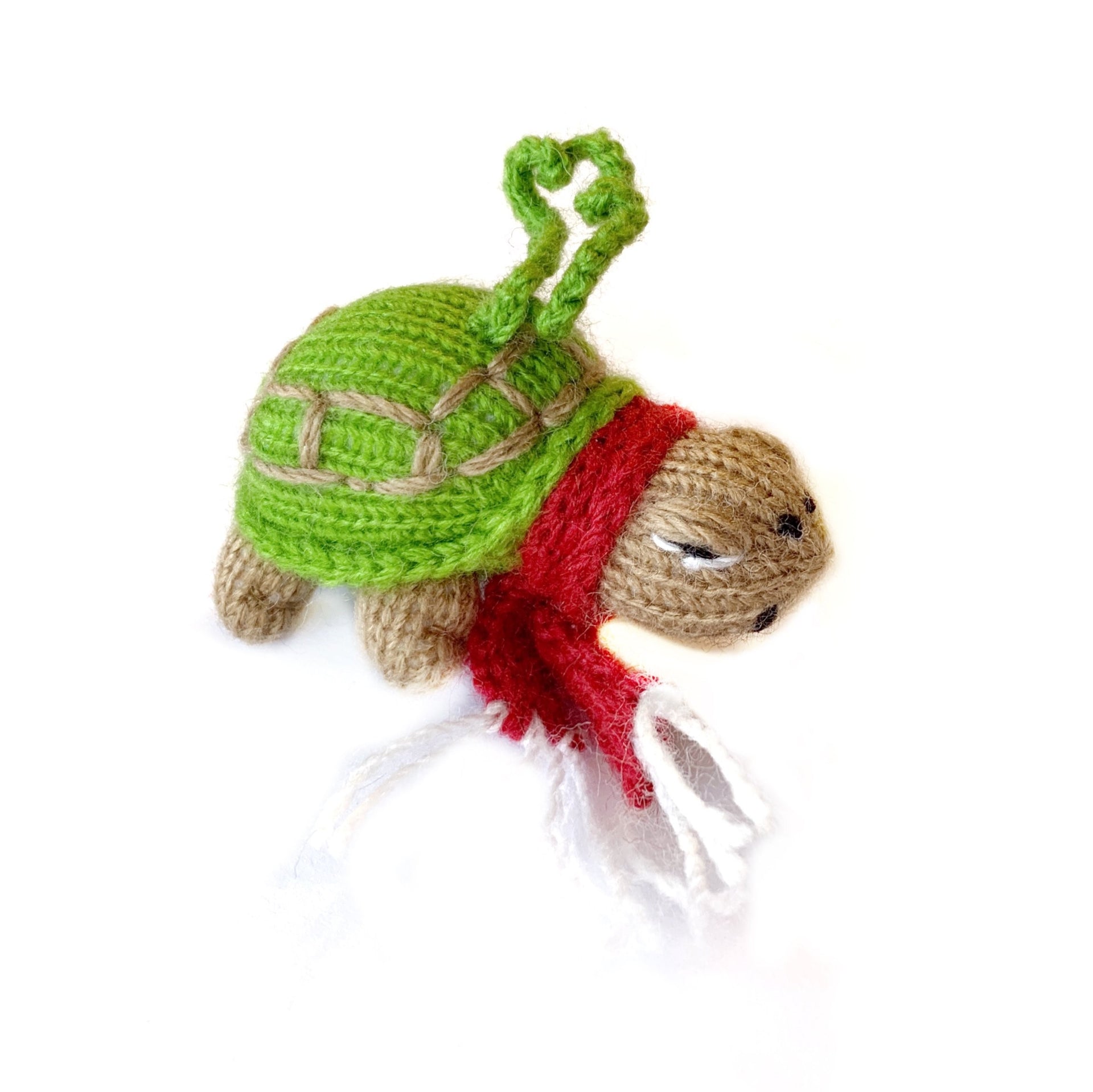 Knit turtle Christmas Ornament Handmade