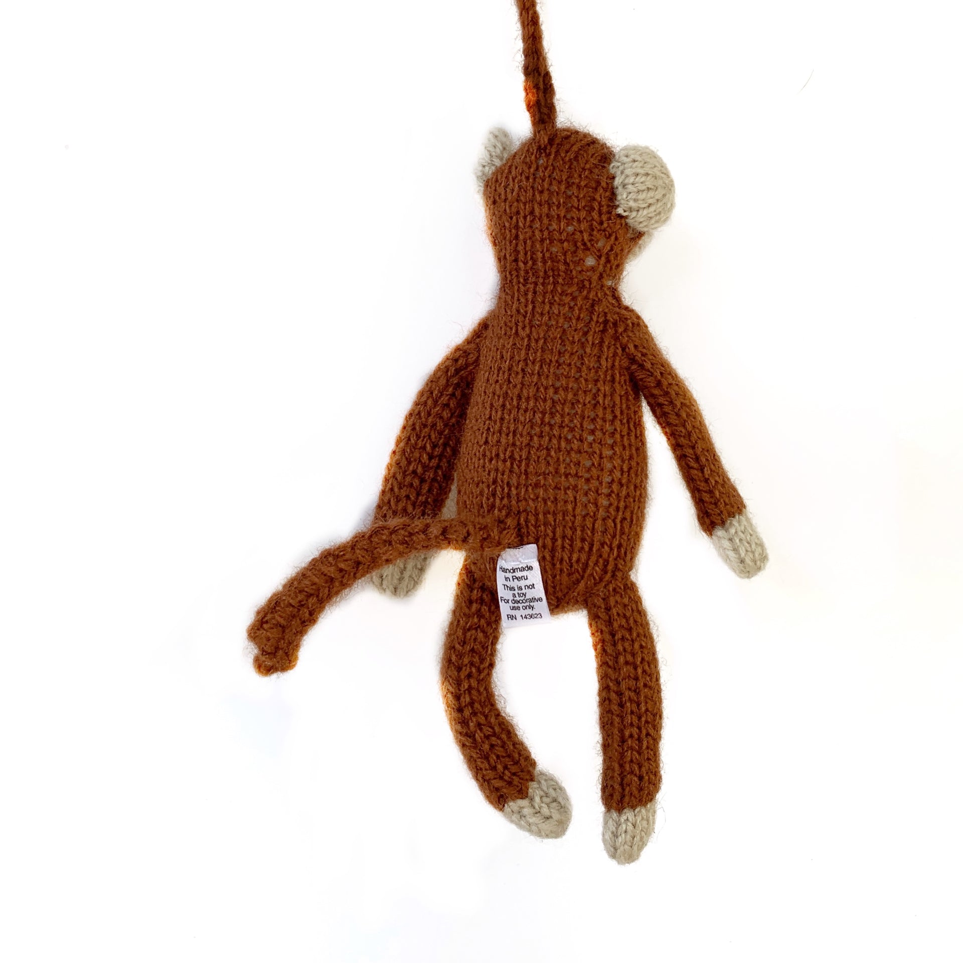 Knit Monkey Ornament Fair Trade Christmas