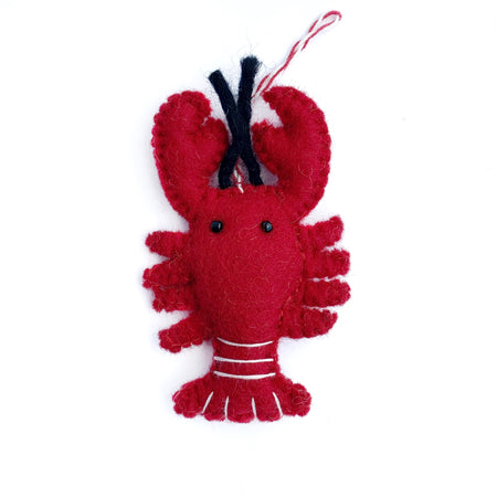 Lobster Ornament, Felt Wool