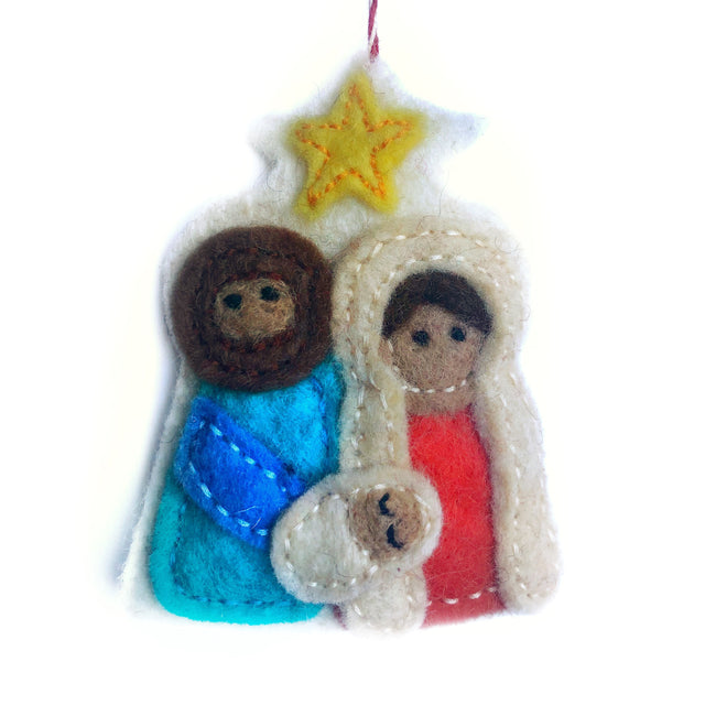 Nativity Ornament, Felt Wool