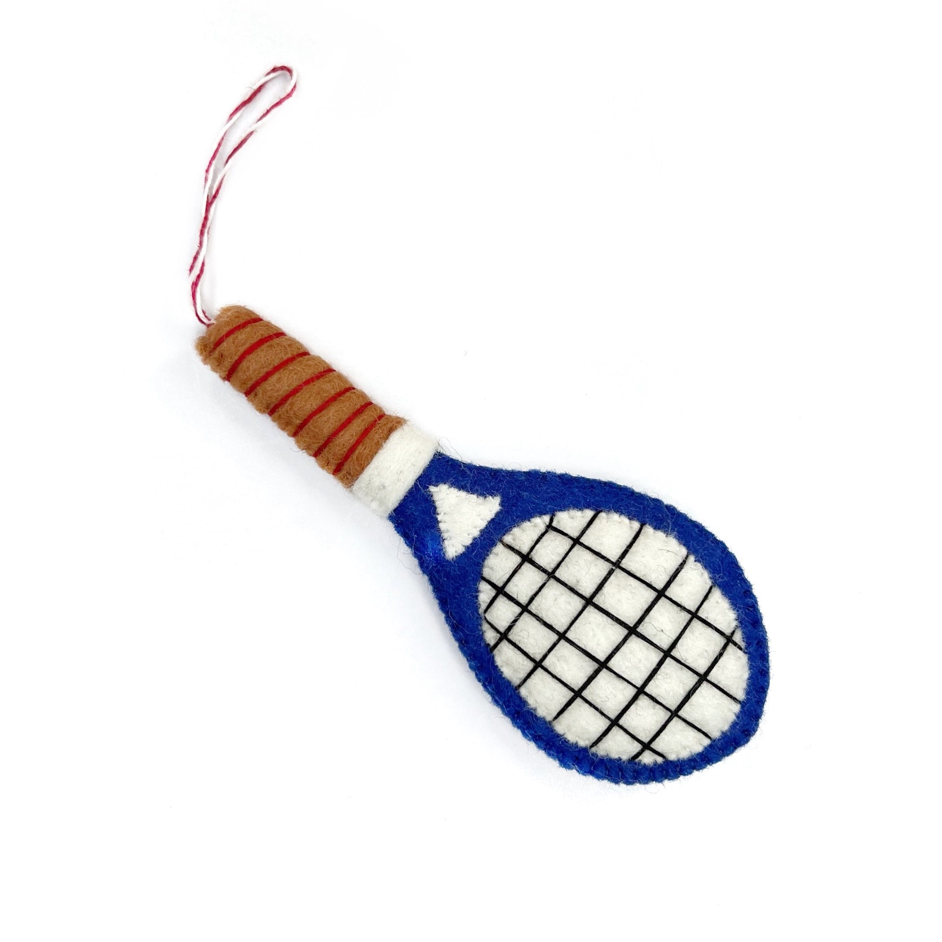 tennis racket Christmas Ornament handmade fair trade gift from Ornaments 4 Orphans