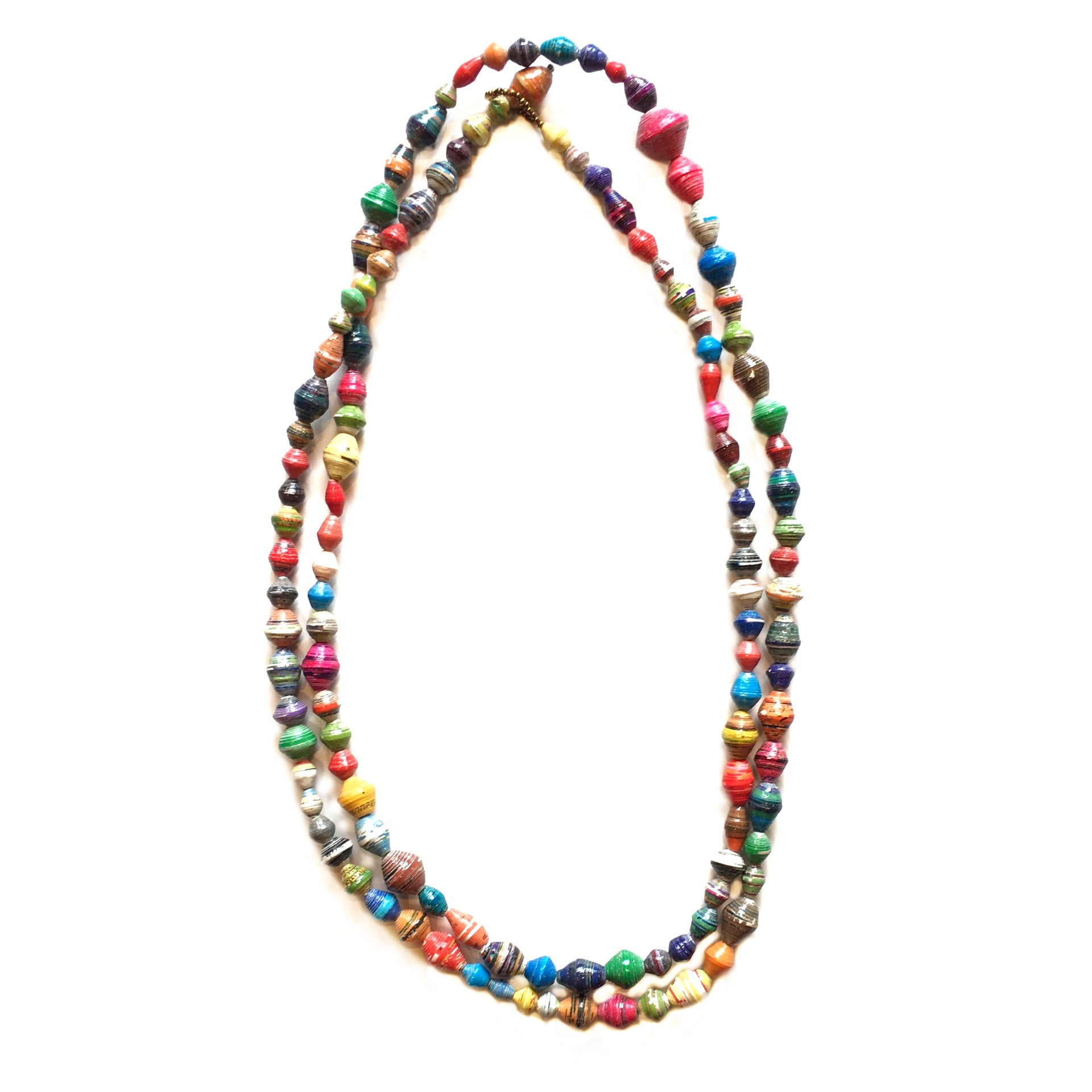 Paper Bead Garland Necklace Fair Trade Uganda