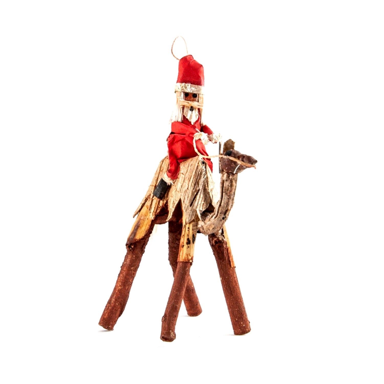 African Santa Riding Camel Christmas Ornament