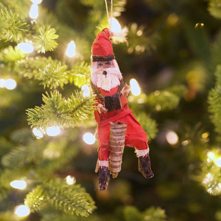 Santa with a Drum Ornament