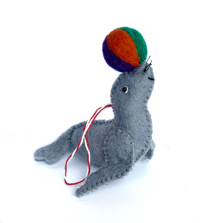 Seal Ornament, Felt Wool