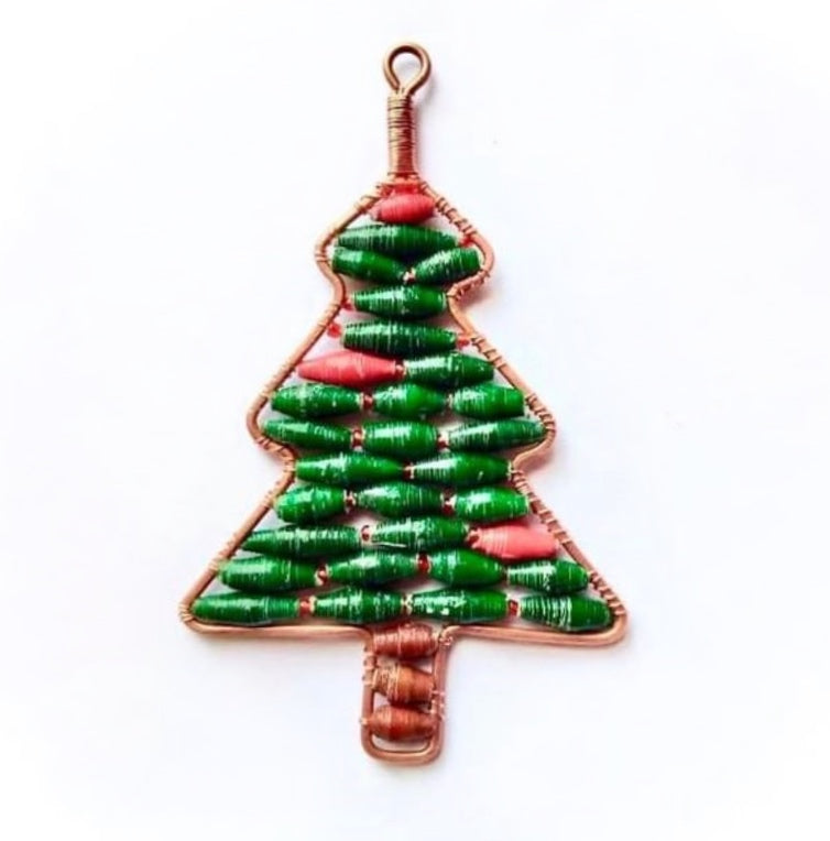 Christmas Tree Paper Bead Ornament