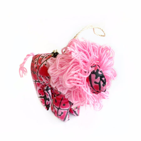 Pink Lion Ornament Christmas Fair Trade