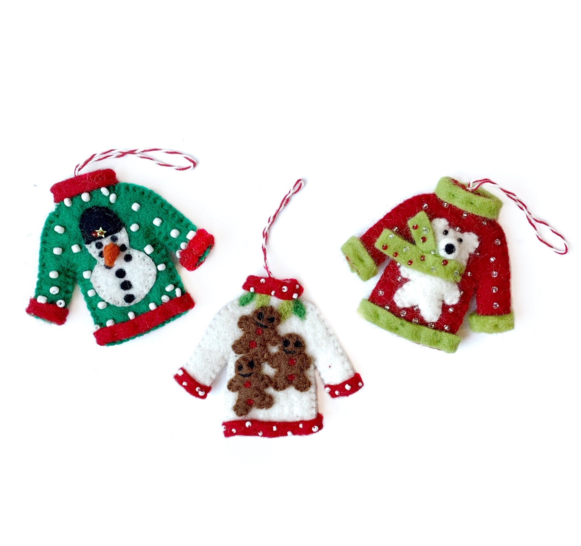 Ugly Christmas Sweater Ornament Set by Ornaments for Orphans
